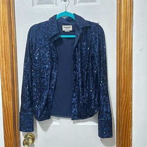 Zadig & Voltaire - Navy Women's Button Sequin Shirt